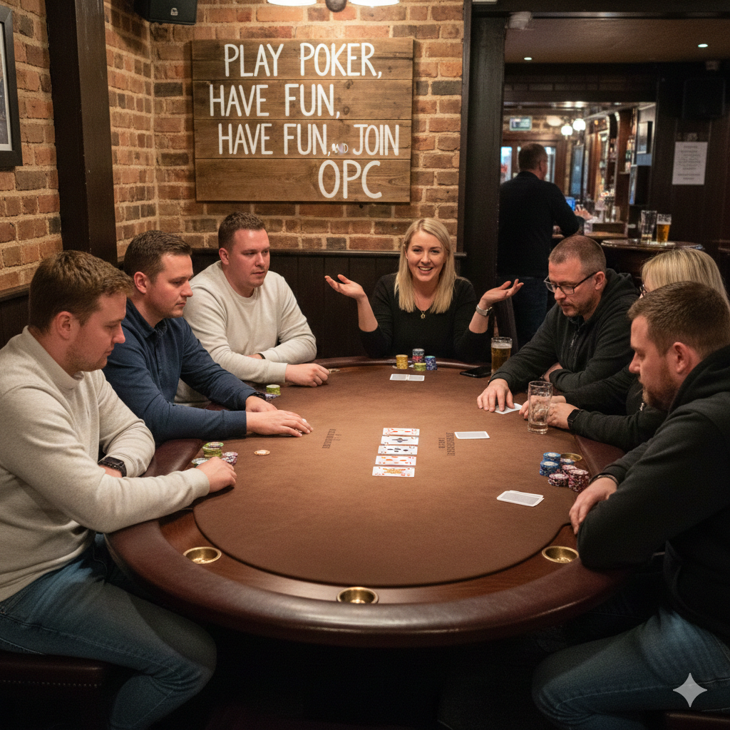 Poker players enjoying a game